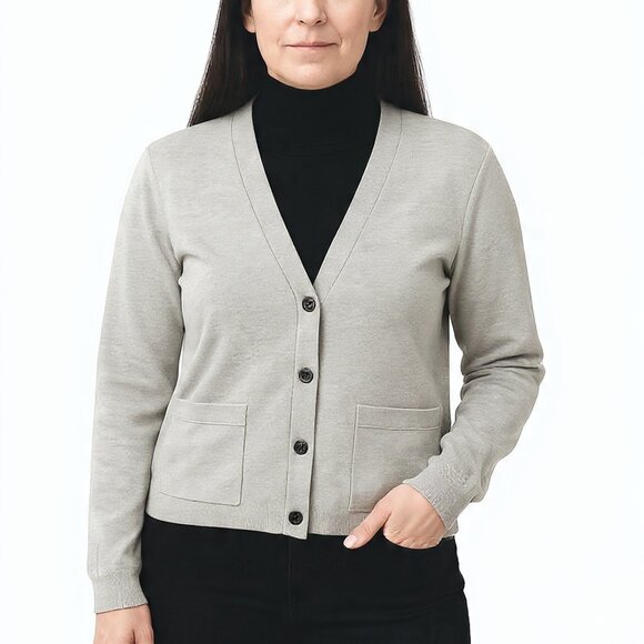 J. Crew Sweaters - J. Crew Cardigan Soft Cotton Cashmere Blend Button Front Two Pockets Gray S NWT